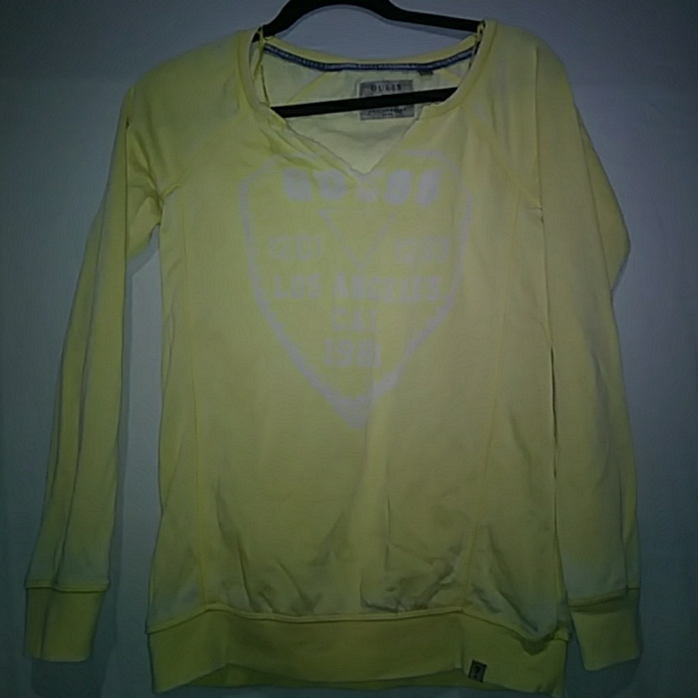 Guess yellow sweater